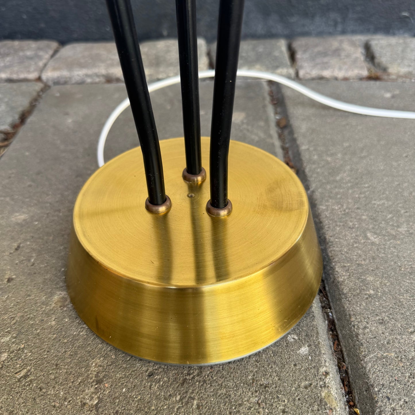50-tals golvlampa med tre ljuskällor