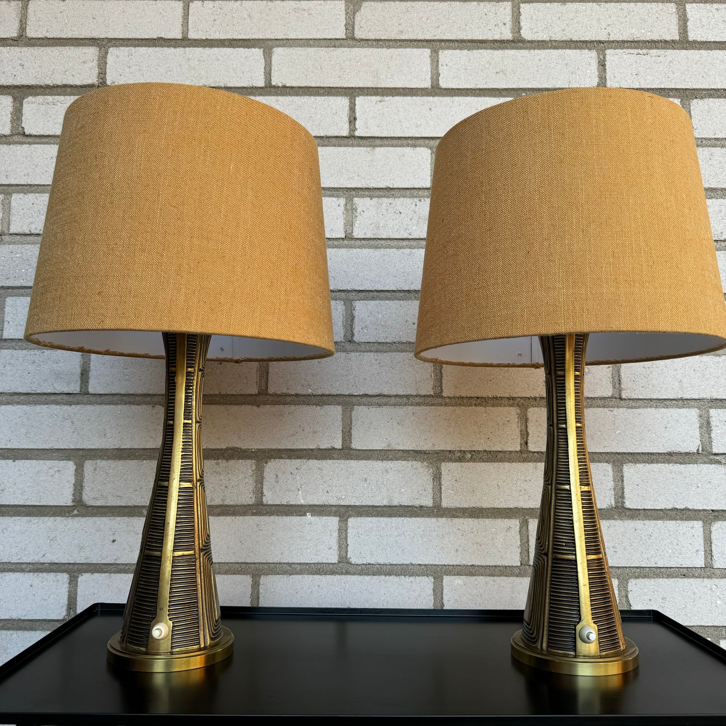 Pair of the table lamps by Sonja Katzin