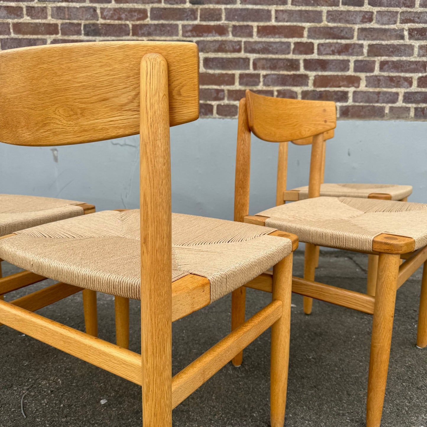 Set med 4st matstolar i modell ”Öresund” av Børge Mogensen för Karl Andersson & Söner