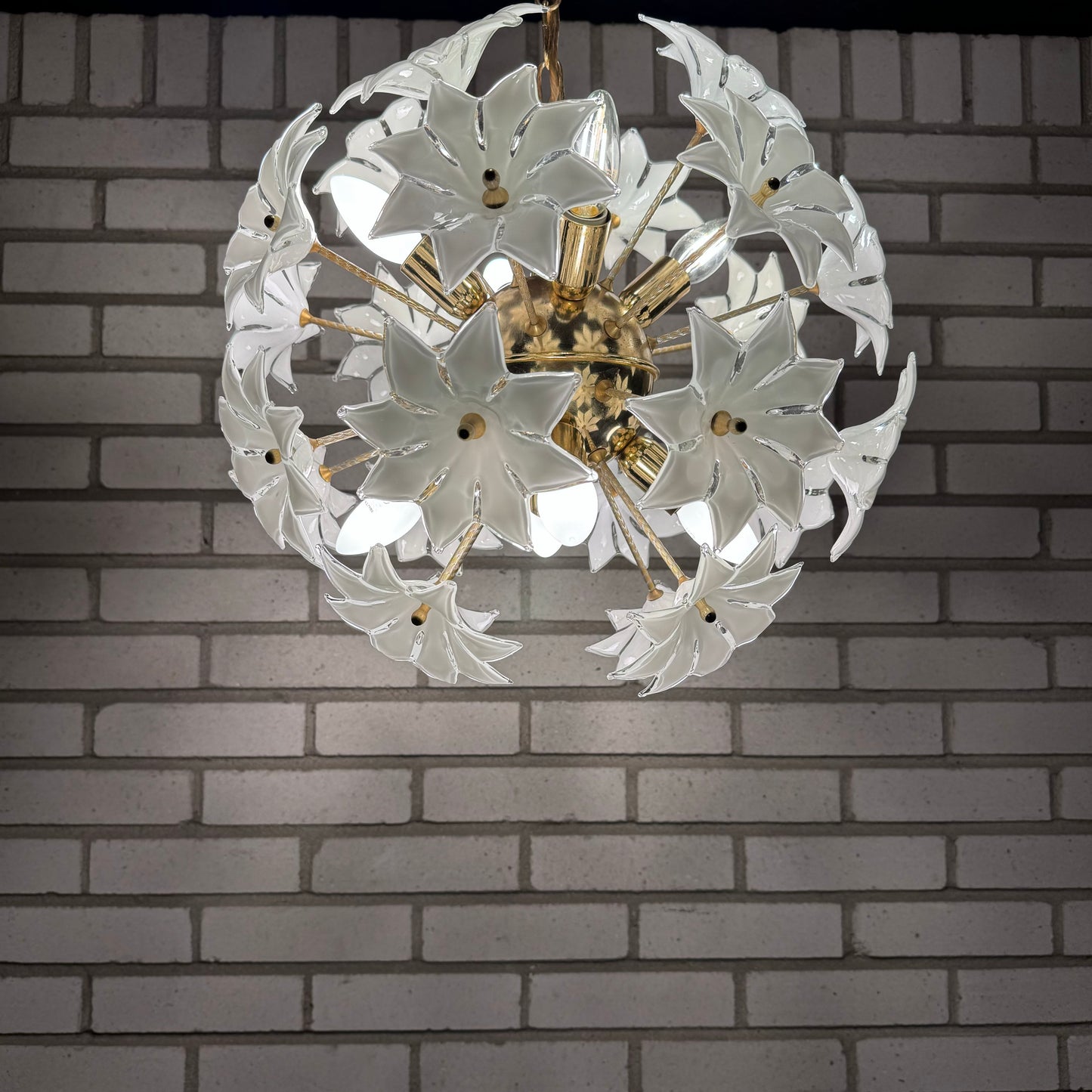 1970s chandelier with murano glas