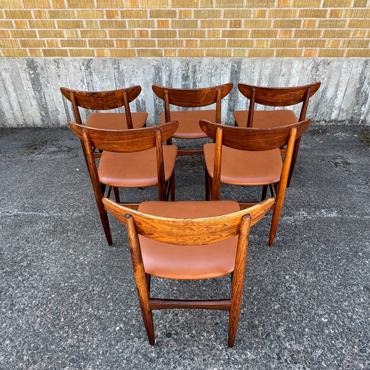 Set med 6st matstolar av E.W. bach för Skovby Møbelfabrik