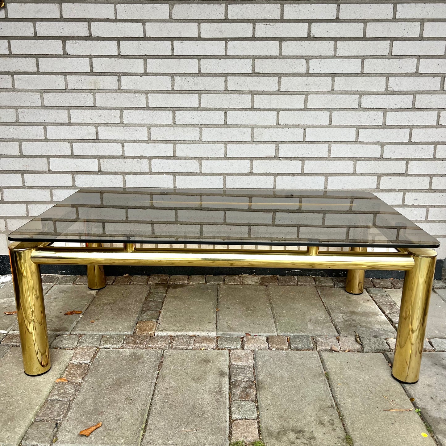 Coffee table with smoked glass