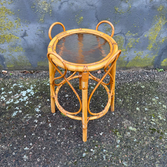 Small side table in rattan