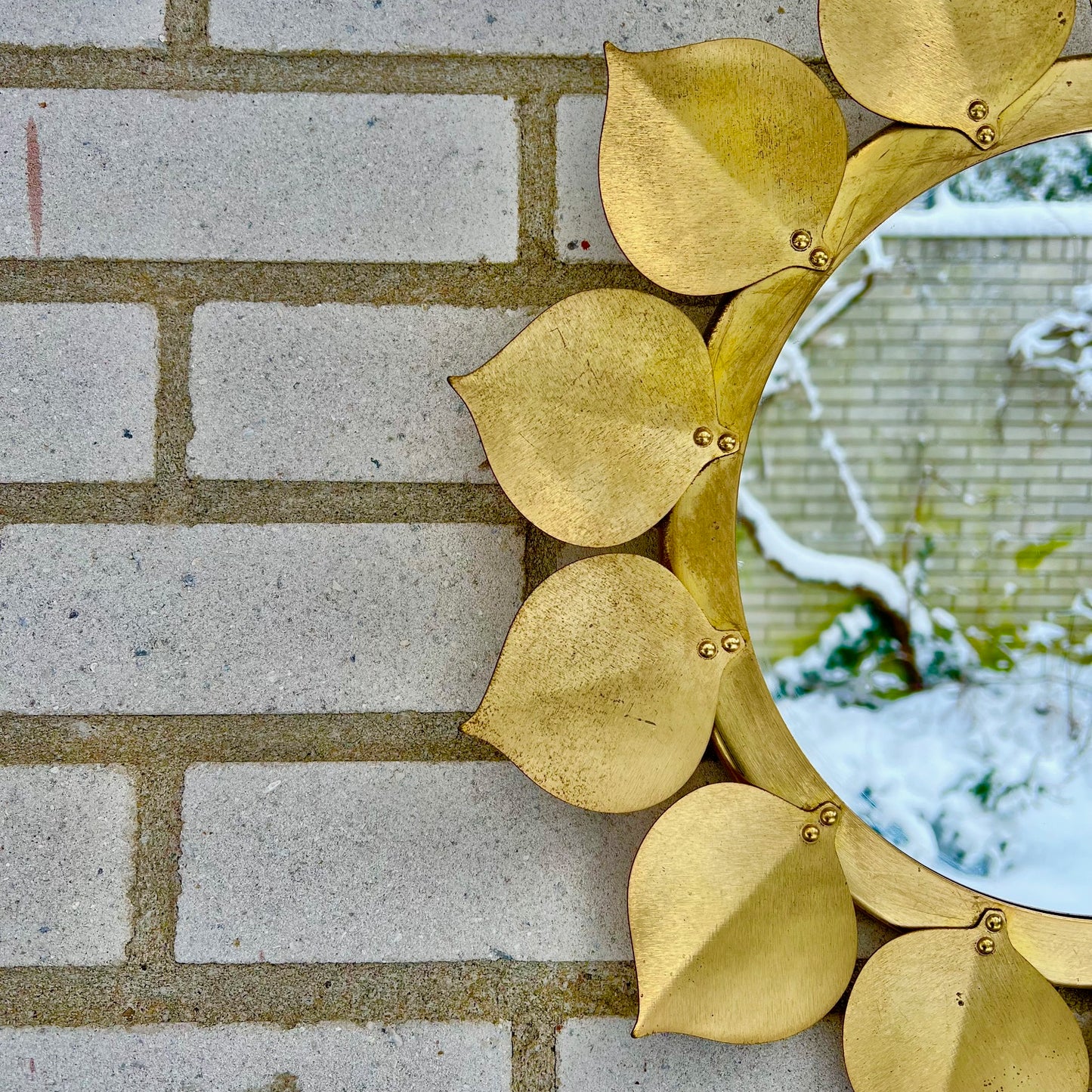 Mirror in brass by Landstingets Verkstäder Västerås